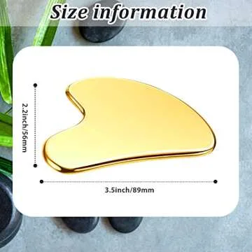 Nuanchu Stainless Steel Gua Sha Facial Tools Guasha for Face Metal Gua Sha Tighten Skin Massage Guas...