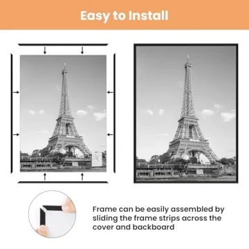 Upsimples 12x18 Black Picture Frame 3 Pack - Stylish & Durable