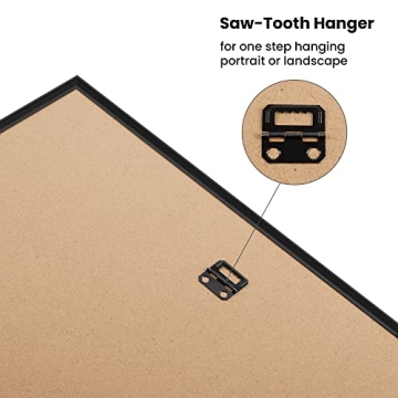 Upsimples 12x18 Black Picture Frame 3 Pack - Stylish & Durable