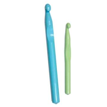 Boye Wright Products Boye 74492 Jumbo Plastic Crochet Hook Set, Sizes P16 & Q