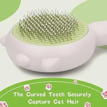 Self-Cleaning Cat Grooming Brush and Nail Clippers Set