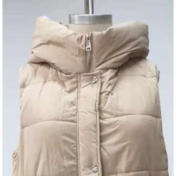 Avilego Women's Hooded Long Down Vest - Stylish Winter Comfort