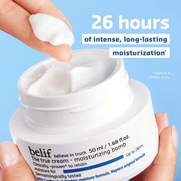belif The True Cream Moisturizing Bomb with Oak Husk and Vitamin B | Moisturizer | Good for Dry Skin, Dryness Dullness, and Uneven Texture |For Normal, Dry Skin Types