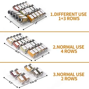 Brippo Spice Organizer - 35 Glass Spice Jars & Labels