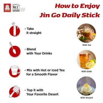 CheongKwanJang Korean Red Ginseng Honey Paste Daily Stick | Poria Mushroom, Rehmannia Extract Hong Sam Jin Go Daily | Natural Energy Booster for Men & Women, Pre Workout | 30 Count