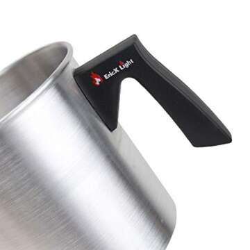 EricX Light Candle Making Pouring Pot,2 pounds,Double Boiler Wax Melting Pot,Dripless Pouring Spout & Heat-Resisting Handle Designed,Aluminum Construction Candle Making Pitcher