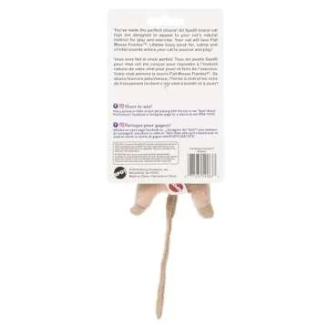 SPOT Flat Mouse Frankie with Catnip - Cat Toy, Fuzzy Mice with Catnip and Crinkle Sound, Perfect Size for Pouncing on, Chasing, Hunting - 5.5in Plush Toys, Assorted Colors