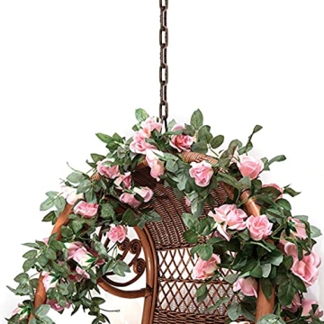 16FT Pink Fake Rose Vine Garland Elegant Home Decor