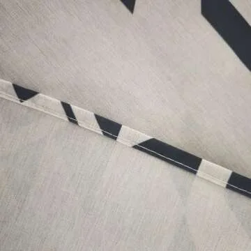 Jimuzi Western Aztec Linen Shower Curtain Ethnic Southwest Geometric Stripes Fabric Shower Curtain Set with Hooks, Boho Farmhouse Shower Curtains for Bathroom, 71x71 Bath Curtain