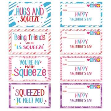 24Pack Valentines Day Cards with Heart Balls Valentines Day Gifts for Kids Valentines Exchange Cards for Boys Girls School Classroom Party Favors