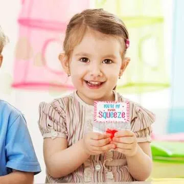 24Pack Valentines Day Cards with Heart Balls Valentines Day Gifts for Kids Valentines Exchange Cards for Boys Girls School Classroom Party Favors