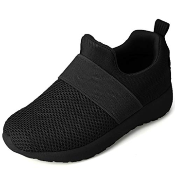 QIJGS Toddler/Little Kid Boys Girls Shoes Running Sneakers Athletic Tennis Walking Shoes-black-30