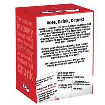 The Game for Drunks: Fun Adult Drinking Card Game with 100 Voting Commands, That Gets You Tipsy and ...