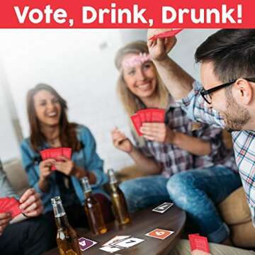 The Game for Drunks: Fun Adult Drinking Card Game with 100 Voting Commands, That Gets You Tipsy and Crazy