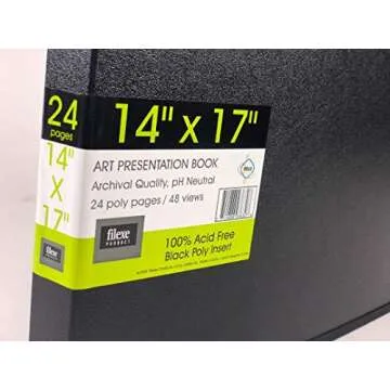 Filexec Products Art Presentation Book, 14"x17"", 24 Page/48 Views (93830), Black