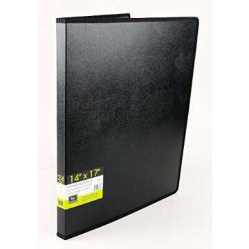 Filexec Products Art Presentation Book, 14"x17"", 24 Page/48 Views (93830), Black