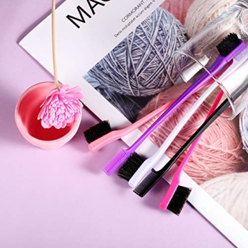 5-Piece Double-Sided Hair Edge Brush Set for All Hair Types