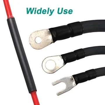 2 Pcs 1 inch (Diameter) 3:1 Waterproof Heat Shrink Tubing Kit, Large Marine Dual Wall Adhesive Shrinkable Wire Wrap Tube, Insulation Sealing Wear-Resistant Cable Protector by YUKSY (4ft, Black & Red)