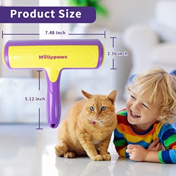 Mollypaws Reusable Pet Hair Remover for Couch & Furniture