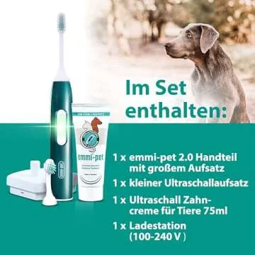 Emmi-pet Ultrasonic Toothbrush for All Pets - Silent & Effective Cleaning