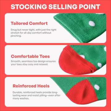 12 Pairs Christmas Socks Set for Women - JOYIN