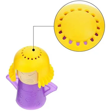 Angry Mama Microwave Cleaner, Microwave Oven Steam Cleaner, Angry Mom Steamer Cleaning Crud Easily in Minutes, Steam Cleans and Disinfects with Vinegar and Water for Kitchen