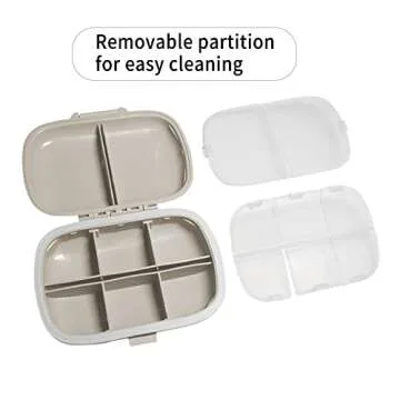 8 Compartments Weekly Pill Organizer, Medicine Organizer, Pill Container, Daily Pill Organizer, Pill Dispenser, Travel Pill Organizer, Pill Case