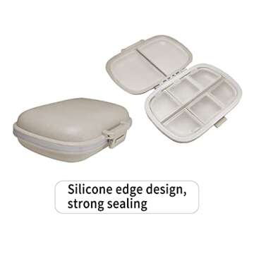 8 Compartments Weekly Pill Organizer, Medicine Organizer, Pill Container, Daily Pill Organizer, Pill Dispenser, Travel Pill Organizer, Pill Case