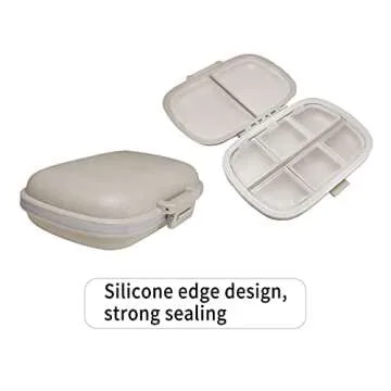 8 Compartments Weekly Pill Organizer, Medicine Organizer, Pill Container, Daily Pill Organizer, Pill Dispenser, Travel Pill Organizer, Pill Case