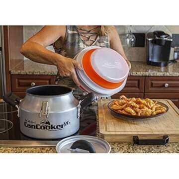 CanCooker Batter Bowl XL: Collapsible, Mess-Free, Dishwasher and Microwave Safe, Chemical-Free in Vibrant Orange