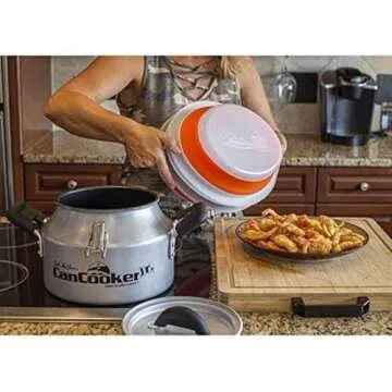 CanCooker Batter Bowl XL: Collapsible, Mess-Free, Dishwasher and Microwave Safe, Chemical-Free in Vibrant Orange