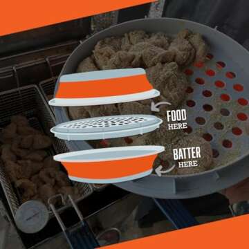 CanCooker Batter Bowl XL: Collapsible, Mess-Free, Dishwasher and Microwave Safe, Chemical-Free in Vibrant Orange