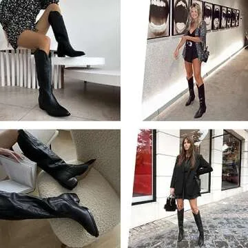 Erocalli Cowboy Black Cowgirl Boot - Stylish & Comfortable