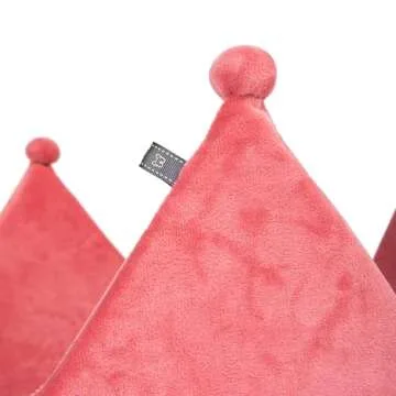 NANDOG Crown Pet Bed in Royal Pink - Ultra Soft Micro Plush Fabric - Cozy Design for Ultimate Comfort - Ideal for Cats & Small/Medium Dogs