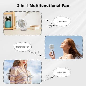 Handheld Mini USB Fan with Cute Cat Ears and LED Display