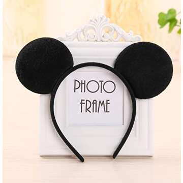 NiuZaiz Set of 2 Mouse Ears Headbands for Parties