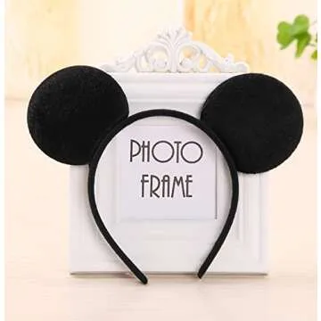 NiuZaiz Set of 2 Mouse Ears Headbands for Parties