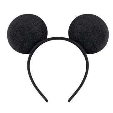 NiuZaiz Set of 2 Mouse Ears Headbands for Parties