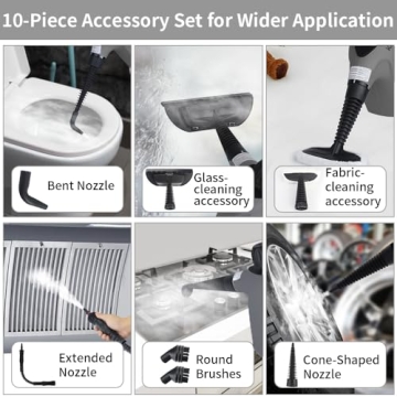 Kiato Handheld Steam Cleaner - 10 in 1 Powerful Cleaning Solution