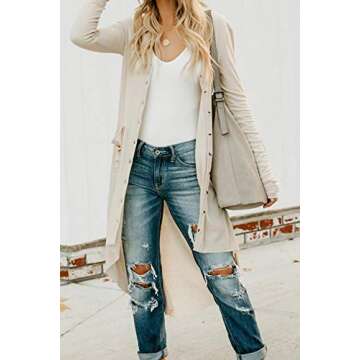 Alaster Queen Women's Open Front Lightweight Cardigan