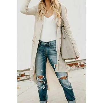 Alaster Queen Women's Open Front Lightweight Cardigan