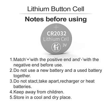 40 Pack CR2032 Batteries, 3V Lithium Coin Battery for Small Electronic Devices, 5 Year Shelf Life