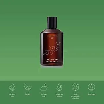 The Nue Co. - FUNCTIONAL FRAGRANCE - Instant Stress Relief Unisex Fragrance - Green Cardamom, Iris, Palo Santo + Cilantro - Vegan, Paraben-Free, Non-Toxic (10ml)