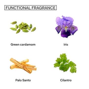 The Nue Co. - FUNCTIONAL FRAGRANCE - Instant Stress Relief Unisex Fragrance - Green Cardamom, Iris, Palo Santo + Cilantro - Vegan, Paraben-Free, Non-Toxic (10ml)