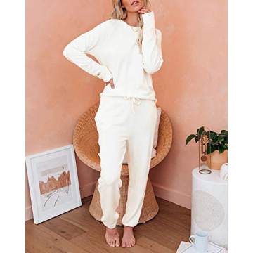 Eurivicy Women's Solid Sweatsuit Set for Comfort and Style