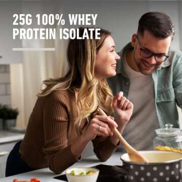 Isopure Zero Carb 100% Pure Whey Isolate Protein Powder, Lactose Free, Gluten Free, With Vitamins, Cookies & Cream, 25g Protein Per Serving, 1 Lb, 15 Servings