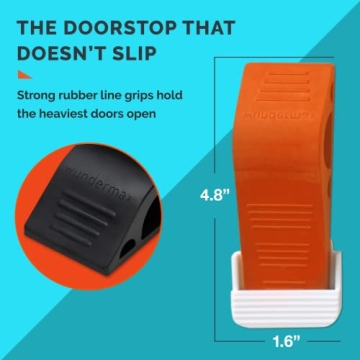 Wundermax Door Stoppers - Durable Rubber Wedge Set