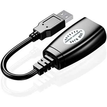 USB Over Cat6，SNLLMZI USB RJ45 Extender Over Cat5/Cat5e/Cat6/Cat7/Cat8 Cable Extension Cable Conne...