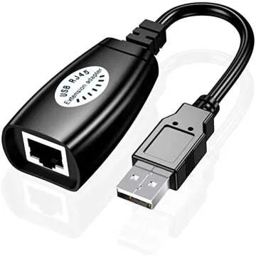 USB Over Cat6，SNLLMZI USB RJ45 Extender Over Cat5/Cat5e/Cat6/Cat7/Cat8 Cable Extension Cable Connector Adapter - 2 Pairs