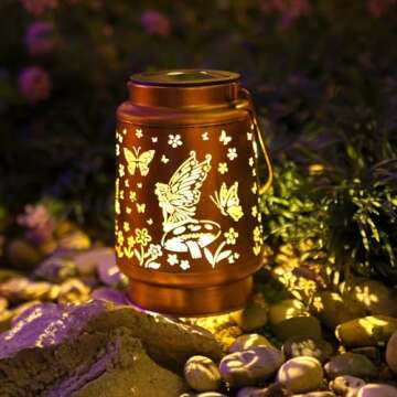 Fairy Solar Lanterns Outdoor Waterproof Hanging Solar Lights Butterfly Garden Decor Mothers Day Gift...